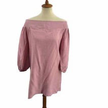 New Amanda Uprichard Dress Mini Off Shoulder Long Sleeve Pink Mauve Small - $76.31