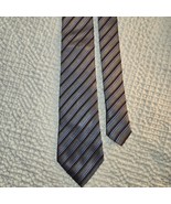 Ermenegildo Zegna Vintage Italian Silk Blend Striped Repp Tie 60&quot; x 3.25&quot; - $44.99