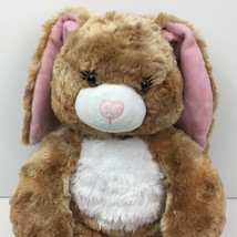 Build-A-Bear Workshop 16&quot; Small Fry&#39;s Buddy Brown Bunny Rabbit Fluffy Pink White - £20.03 GBP