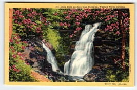Soco Gap Highway Water Falls Western North Carolina Postcard Curt Teich ... - £6.88 GBP