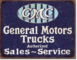 GMC Trucks General Motors Authorized Dealer Service Parts Decor Metal Ti... - £12.75 GBP