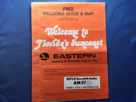1983 Florida Suncoast Pinellas Map And Guide Eastern Airlines Ad - $19.78