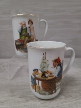 Norman Rockwell Museum “The Cobbler” and &quot;For a Good Boy&quot; Mug Cup 1982  - £4.68 GBP