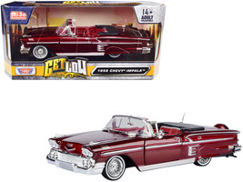 1958 Chevrolet Impala Convertible Lowrider Dark Red Metallic w Red Interior Get - £33.77 GBP