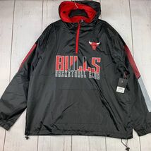 Chicago Bulls Basketball Club NBA XL Black 1/4 Zip Windbreaker Jacket Ne... - $548.16 MXN