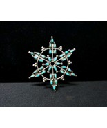 Southwestern Flower Star Needlepoint Turquoise Sterling Pin Brooch Zuni ... - $1,877.93 MXN