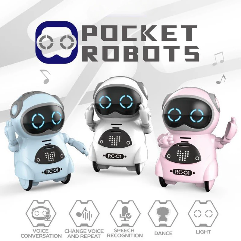 Pocket RC Robot Talking Interactive Dialogue Voice Recognition Record Si... - £20.70 GBP