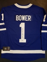 Johnny Bower Autographed Toronto Maple Leafs Fanatics Jersey HOF 76 Beck... - £196.65 GBP