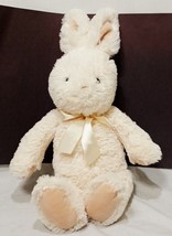 Bunny Rabbit Cream Bow Plush Stuffed Animal 10&quot; Spring Easter  GUND Velvet - £20.56 GBP