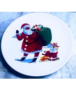 Target- Christmas Holiday Santa Treshold Stoneware Appetizer Plate. - €51,34 EUR