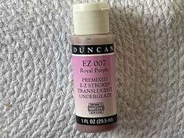 Duncan Ez 007 Royal Purple Ceramic Glaze E-Z Strokes 1oz - $2.00