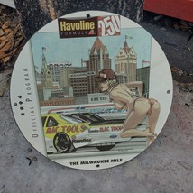 1994 Vintage Style Havoline Formula 3 The Milwaukee Mile Fantasy Porcelain Sign - £98.29 GBP
