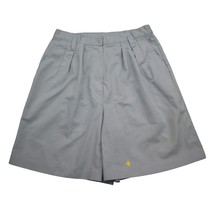 Cabin Creek Shorts Womens 12 Blue Pleated High Rise Button Zip Slash Pocket - $317.61 MXN