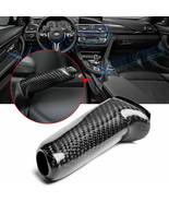 Real Carbon Fiber Handbrake Brake Handle Cover FOR BMW E46 E90 E92 F30 F... - £30.41 GBP