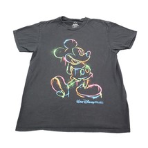 Disneyland by Hanes Shirt Mens Black Mickey Mouse Crew Neck Short Sleeve Tee - £15.18 GBP