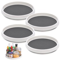Lazy Susan Turntable, Set Of 4, 10 Inch Non-Skid Lazy Susan Organizer For Cabine - £32.52 GBP