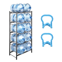 VEVOR 5-Tier 5-Gal Double-Row 10-Bottle Water Jug Rack Black Kitchen Office - $55.90