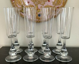 Baccarat Crystal Jose Pattern 8 Fluted Champagne Designed by Boris Tabacoff - £620.59 GBP