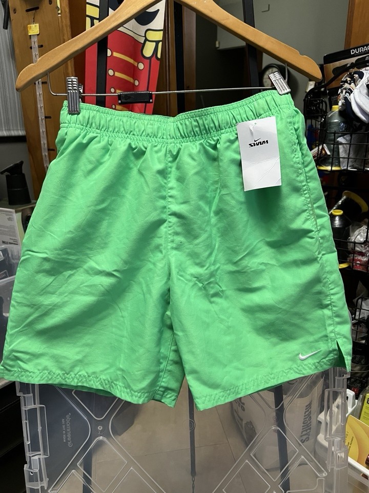 Nike Swim Solid Lap 9&quot; Volley neon  Short Trunk Mens Size small NESSA559... - $39.57