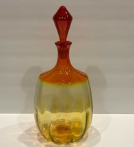 Blenko 6416 Joel Meyers Modern DesignTangerine Amberina Glass Decanter 1... - £252.44 GBP