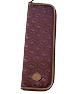 Vintage Necktie Travel Case Burgundy Duck Print Mallards Zippered Tie Ho... - $301.19 MXN