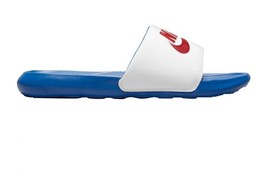 Men&#39;s Nike Victori One Slide White/University Red-Royal (CN9675 104) Size 13 - £38.27 GBP