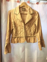 Upcycled Lovely Double D Ranch Corduroy Steampunk Jacket Butter Yellow S... - £139.37 GBP