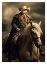 Donald Trump Cowboy Riding Hore Wild West Ai Generated 5X7 Photograph - £6.77 GBP