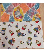 Vintage Two Raggedy Ann &amp; Andy Double sided Standard Pillowcase Fabric - €21,26 EUR