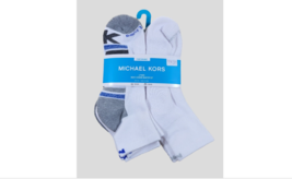 Michael Kors Men&#39;s Athletic Cushion  Quarter Cut Length Socks 6 Pairs On... - £19.16 GBP