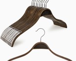 Slim Natural Wood Hangers With Extra Soft Non-Slip Rubber Grips, 10-Pack... - $43.69