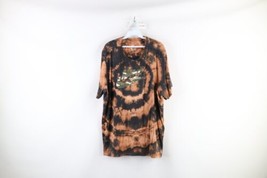 Nike Womens 2XL XXL Big Logo Swoosh Camouflage Acid Wash Short Sleeve T-... - £23.85 GBP