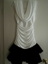 Ladies Cocktail Dress Size M Ruffled Bottom Draped Neckline $250 Value B... - £25.14 GBP