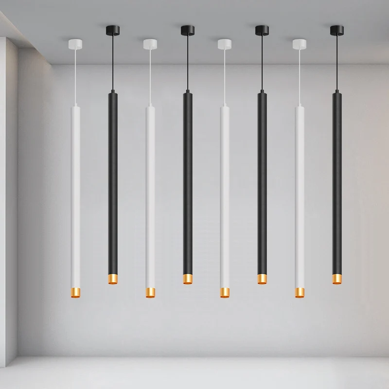 LED Pendant Light Cylindrical Long Tube Lamps for Kitchen Dining Bedroom... - $29.13+