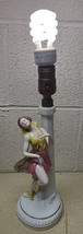 Vintage German Porcelain Lamp With Dancing Girl Marked Germany 899 - 12.5&quot; Tall - £137.36 GBP