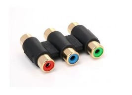 Component Video Coupler 3 RCA RGB Gold Plated Cable Extender LOT of 25 pcs - £23.58 GBP