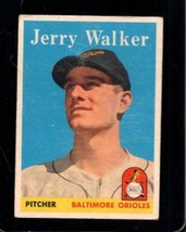 1958 TOPPS #113 JERRY WALKER GOOD (RC) ORIOLES UER NICELY CENTERED *X103689 - $2.44