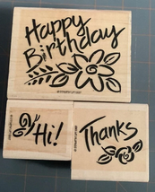 Stampin Up Bold Blossom Greetings Rubber Stamp Set - £5.05 GBP