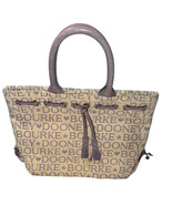 Dooney &amp; Bourke Beige Lavender Hand Bag All Over Font with Hearts And Stars - £31.34 GBP
