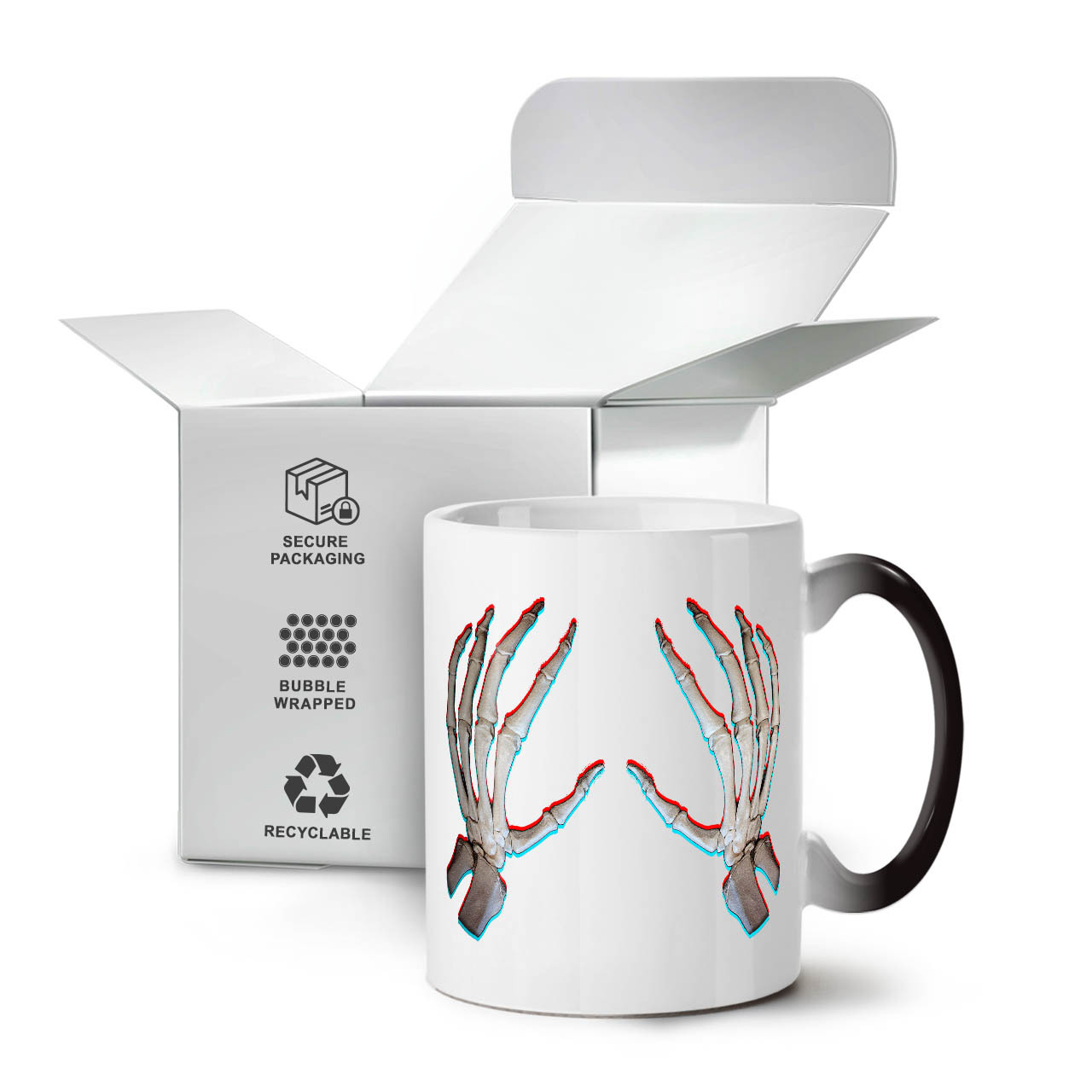 Skeleton Hand Tea Skeleton Bare Hand NEW Colour Changing Tea Coffee Mug 11 oz | Wellcoda ...