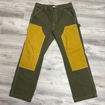 BDG Double Knee Jeans Womens 32 Carpenter Colorblock Green Yellow Cotton... - $540.22 MXN