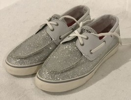 Sperry Top Sider 9773839 Women&#39;s Silver Sparkle Size 10 Boat Shoes VGC! - £23.87 GBP