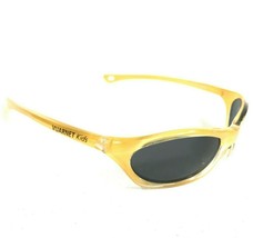 Vaurnet Kids Sunglasses POUILLOUX B850 Clear Yellow Wrap Frames with Blu... - $55.89