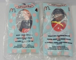 Lot 2 McDonald&#39;s Madame Alexander dolls Mickey #4 &amp; Minnie #3 unopened packages - £3.81 GBP