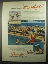 1956 Grace Line Cruise Ad - You'll say it, too It's wonderful! - $18.49