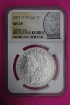 Rare 2021 D MS 69 Morgan Silver Dollar NGC Graded Certified Free Shipping 669 - £157.81 GBP