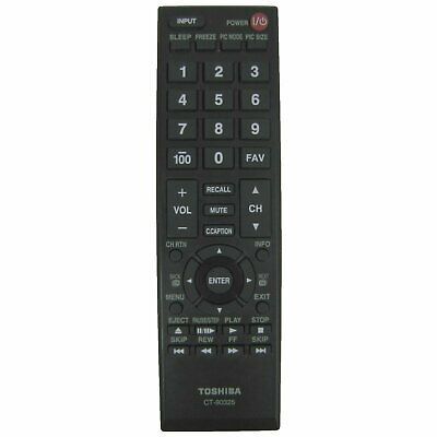 Toshiba CT-90325 LCD TV Remote 50L2200U 37E20 22AV600 40FT1U 32C120U 46G3DU1 - $11.99