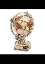 ROKR Luminous Globe Wooden 3D Puzzle ST003 180 Pieces USB Power Cable Me... - £30.54 GBP