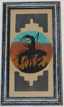 Vintage 9&quot; x 5&quot; Navajo Sand Art Painting &quot;End of the Tail&quot;  Stamped F. Y... - $19.75