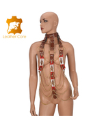 Premium Handmade Genuine Leather Body Harness Cage set Brass Metal Acces... - £75.06 GBP